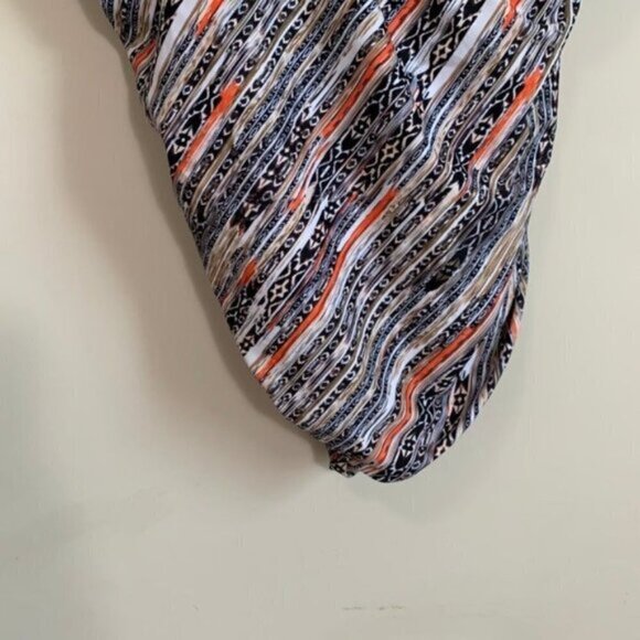 Betty's Beach Bungalow Striped One Piece Swimsuit V Neck Ruched Tummy Control 16 - Picture 4 of 9